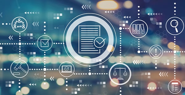 legal icons on background