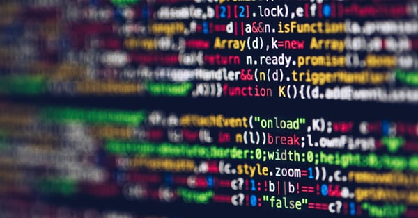data code on screen