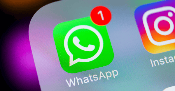 whatsapp logo with notification